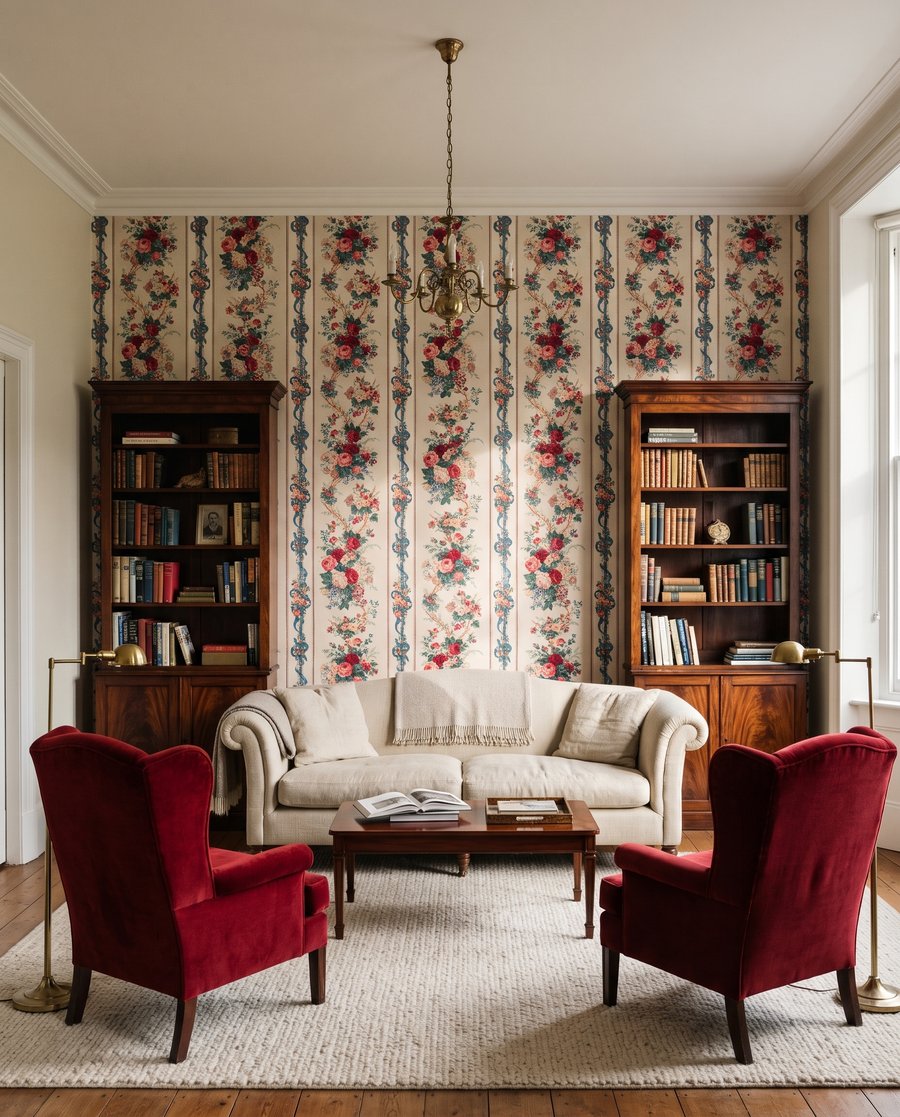 Vintage Rose Stripes — interior 3