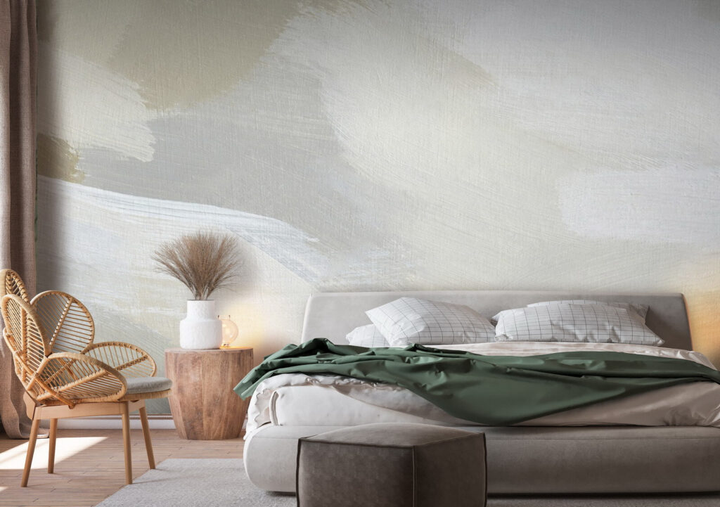 Broad brushstrokes in grey — interior 1