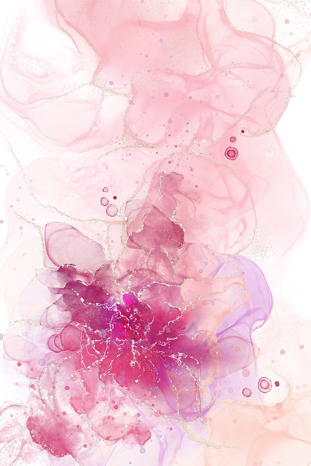 Pink abstract flower — full design
