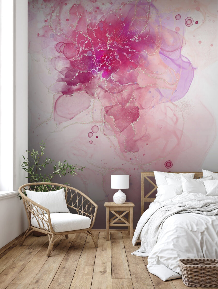 Pink abstract flower — interior 1
