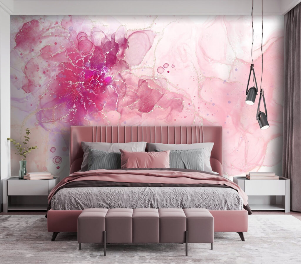 Pink abstract flower — interior 2