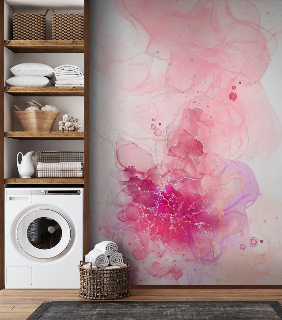 Pink abstract flower — interior 3