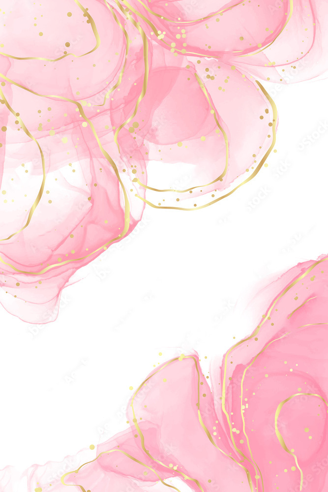Pink clouds on white — full design