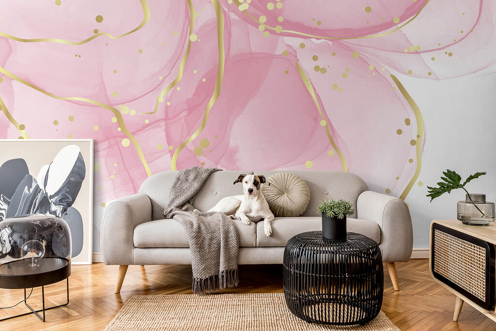 Pink clouds on white — interior 5