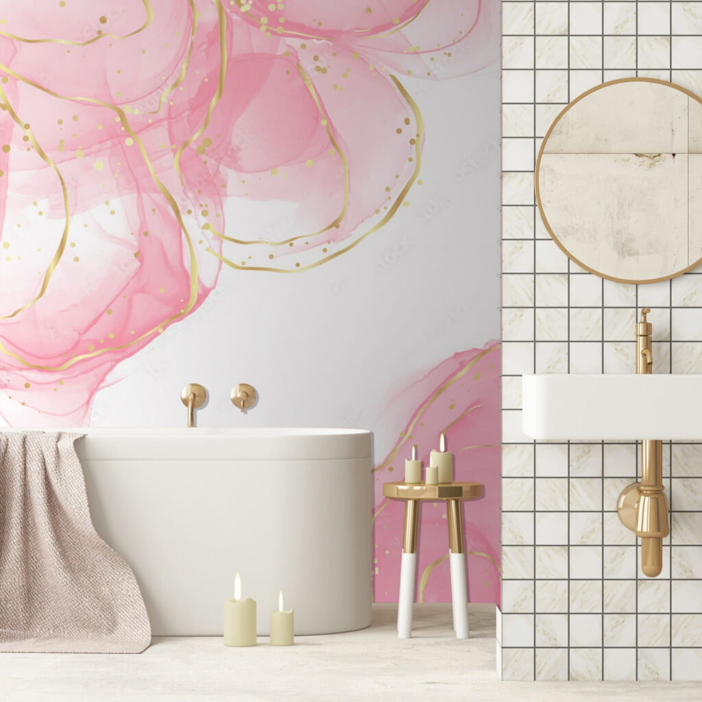 Pink clouds on white — interior 1