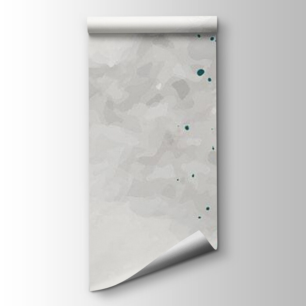 Blue flowers, ink splashes — product view
