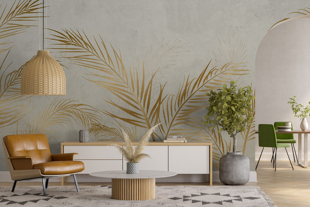 Gold palm fronds — interior 4