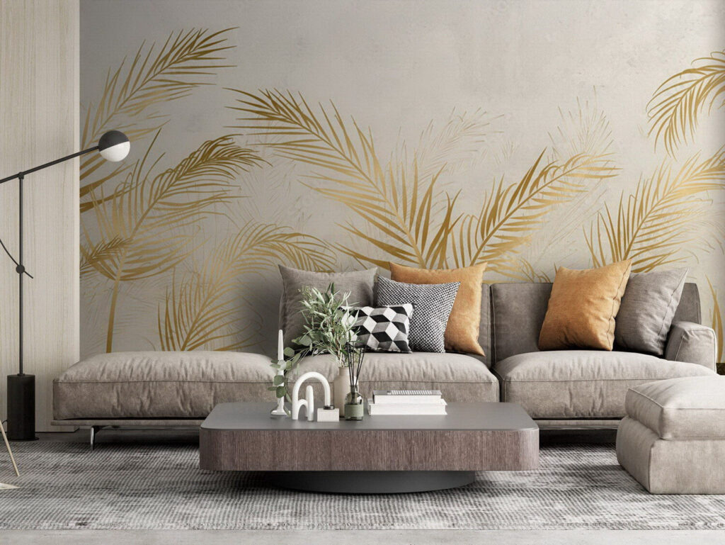 Gold palm fronds — interior 3
