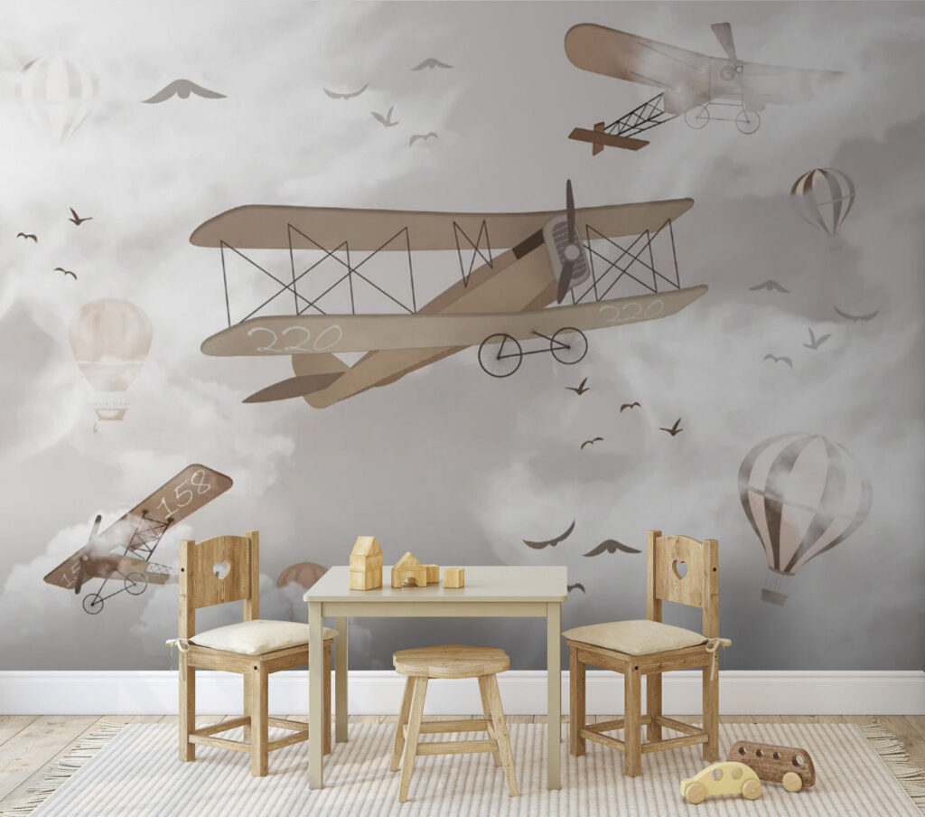 Old planes among clouds — interior 1