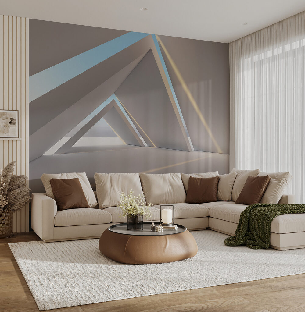 Triangular corridor in blue — interior 5