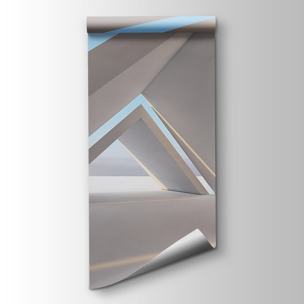 Triangular corridor in blue — product view