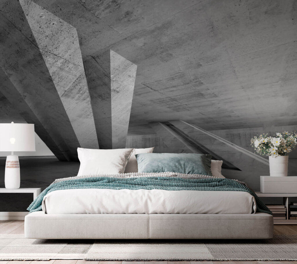 Grey architectural beams — interior 2