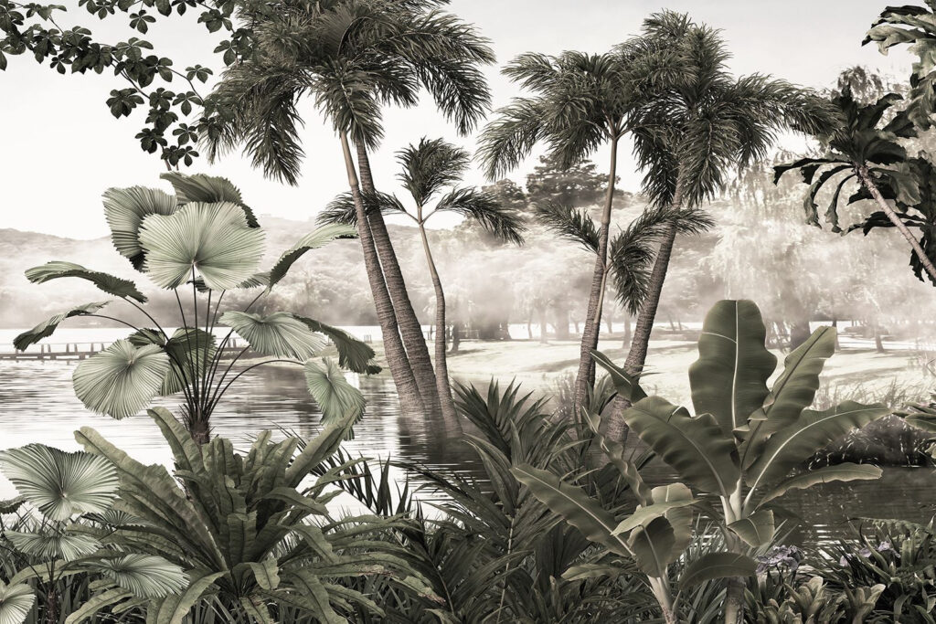 Grey palm garden — full design