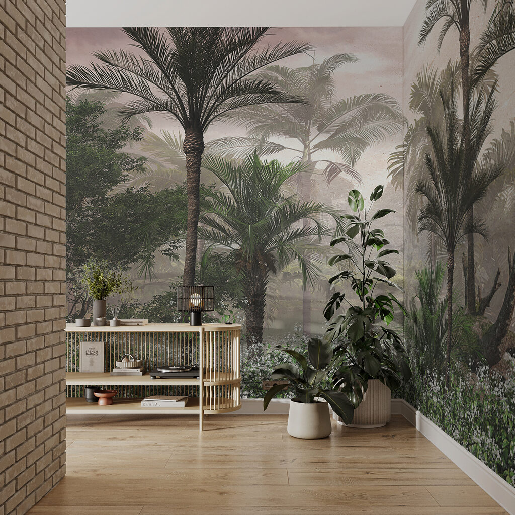 Palms in painted mist — interior 4