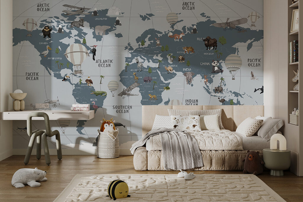 Animals among blue-grey continents — interior 5