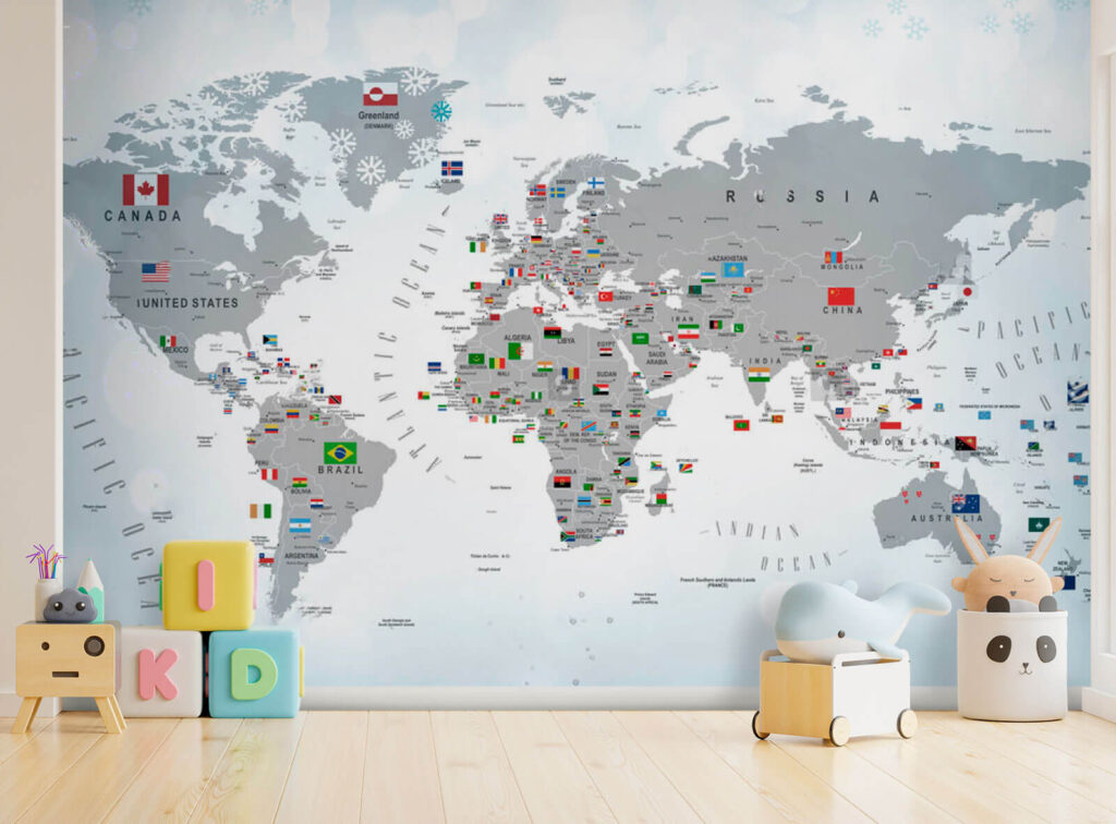 World of Flags in an interior