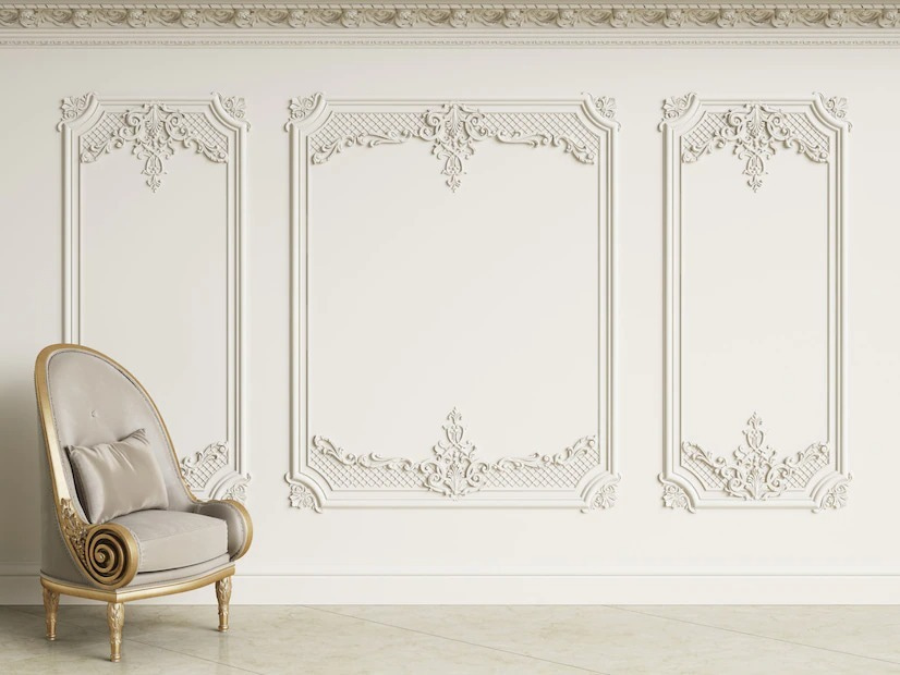 Cream panels with mouldings — interior 1