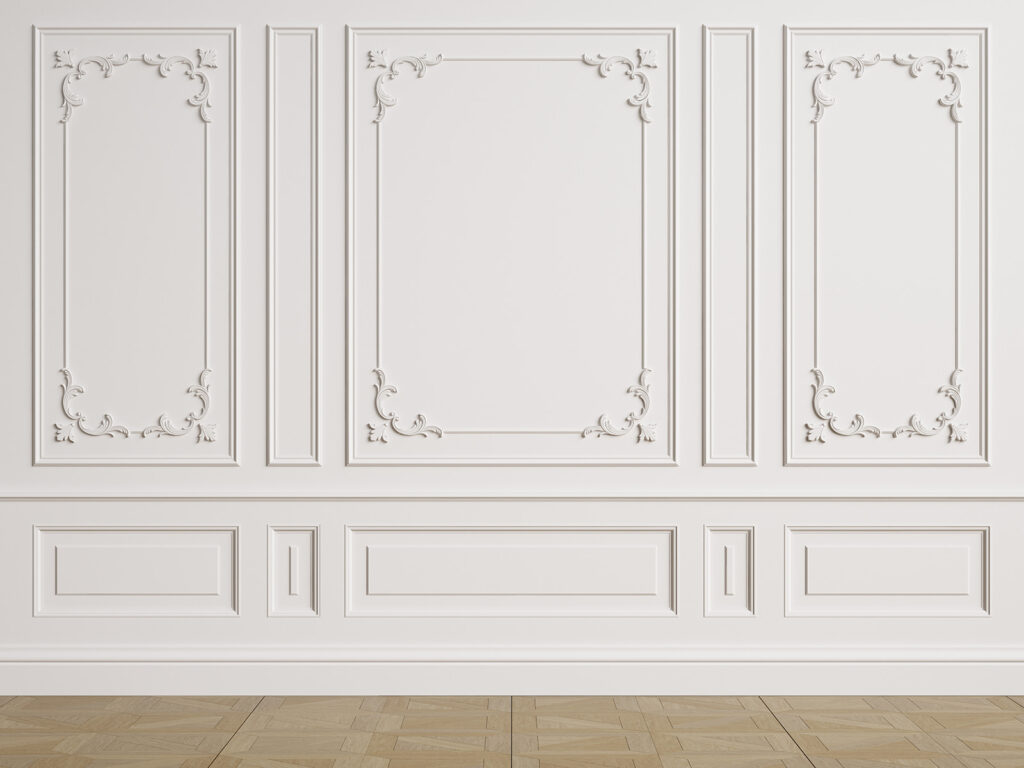 Panelling with wide base — full design