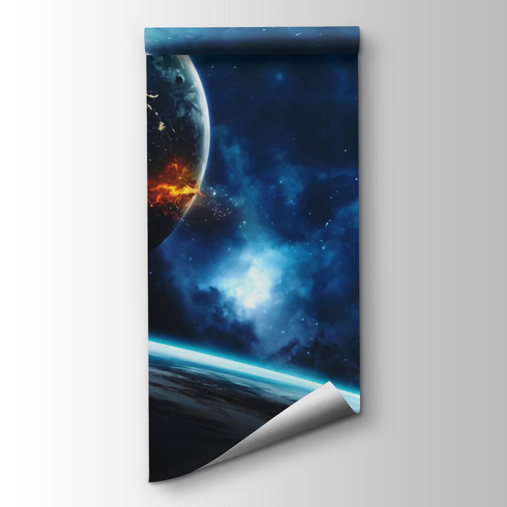 Planet with glowing cracks — product view