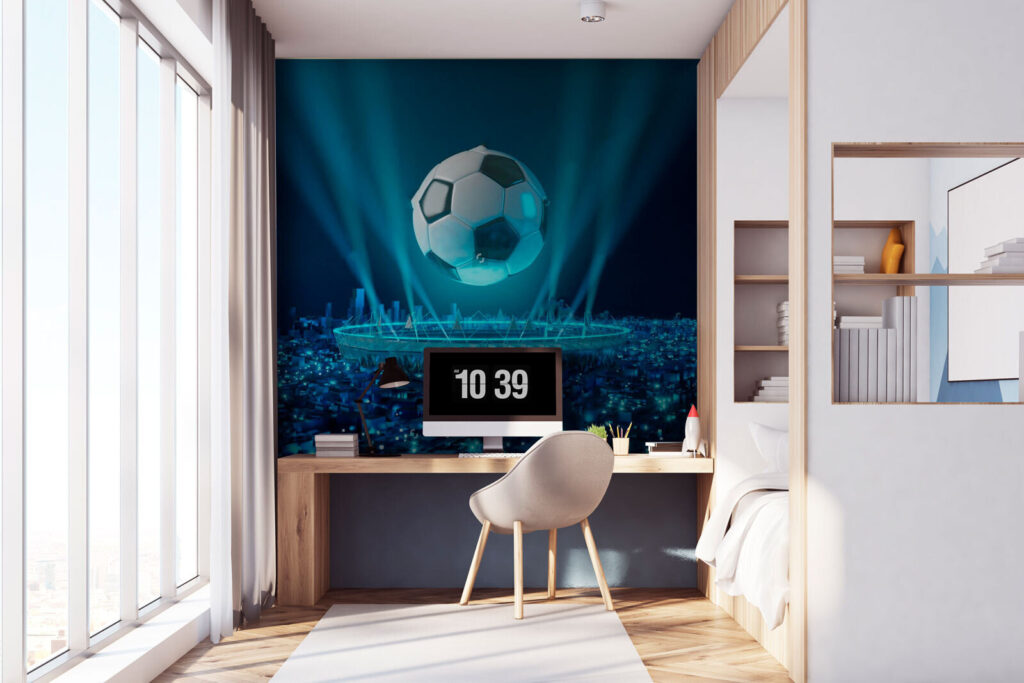 Football over a stadium — interior 1