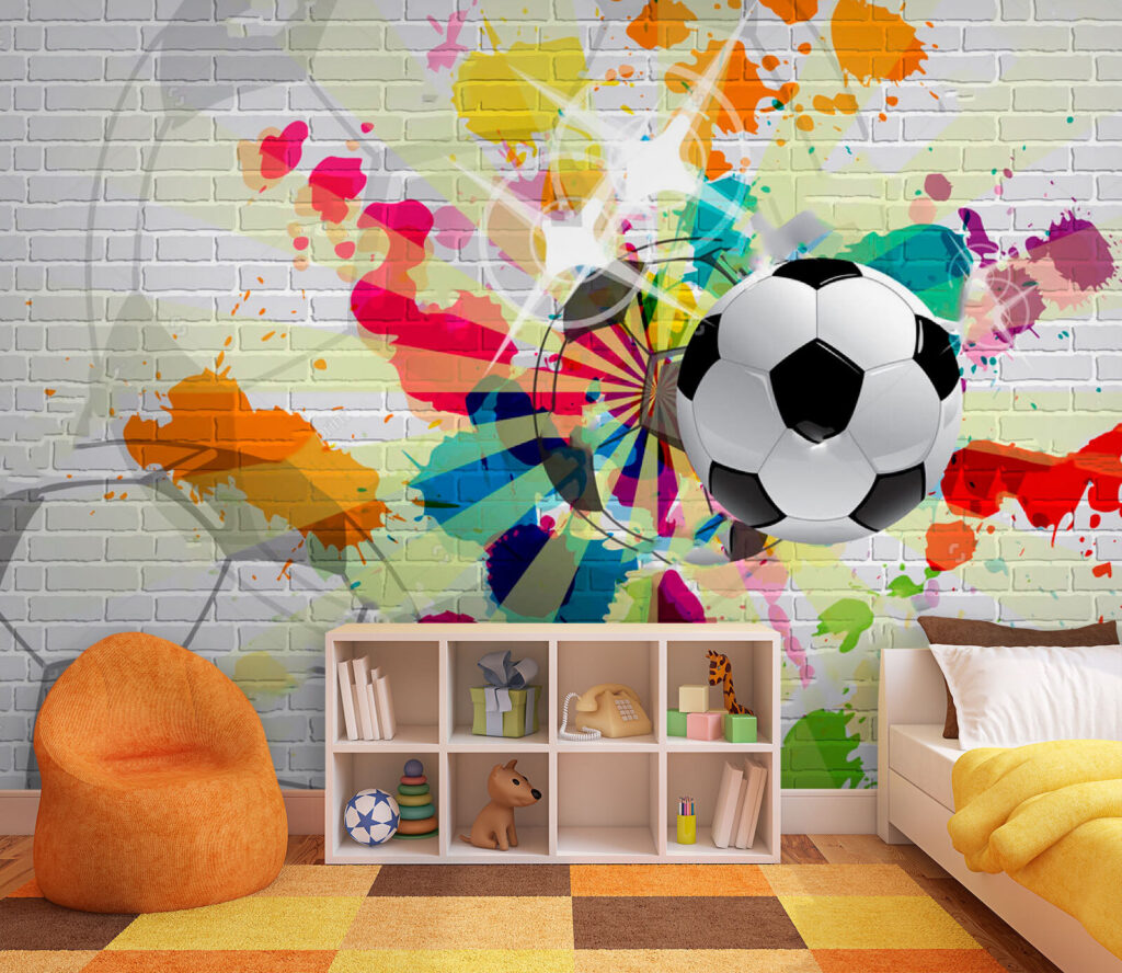 Football with bold outlines — interior 1