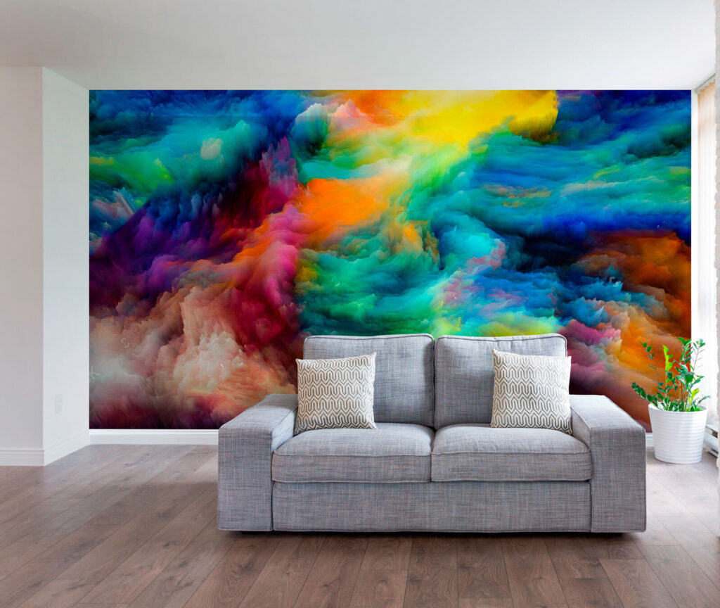 Swirling colour clouds — interior 2
