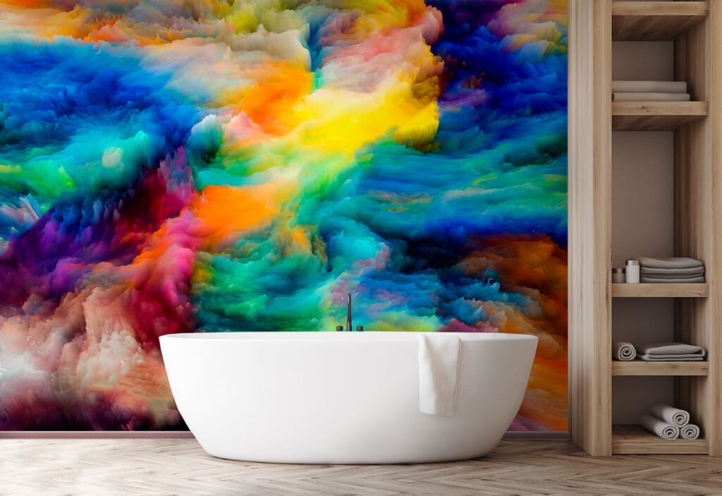 Swirling colour clouds — interior 1