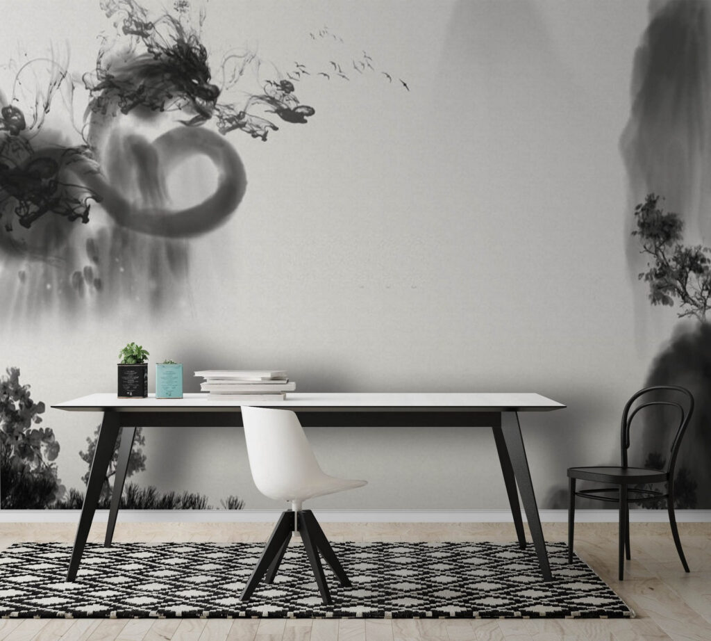 Dragon around mountain mist — interior 3