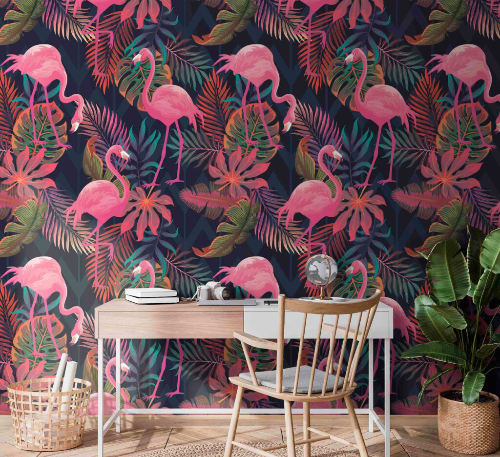 Flamingo Tapestry in an interior