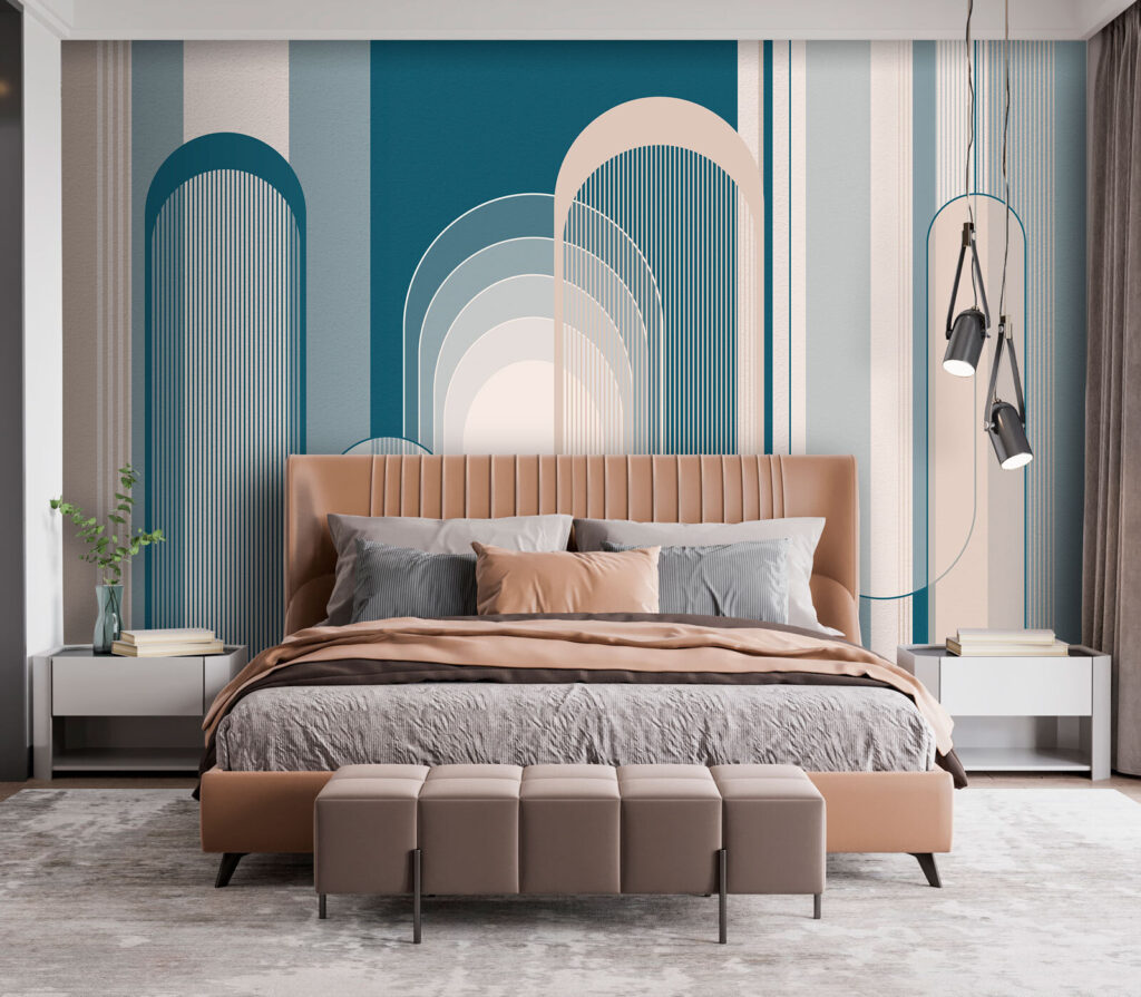 Pastel arches in strips — interior 2