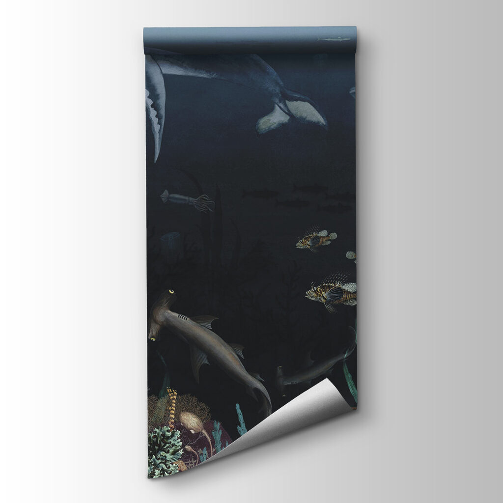 Whales above dark corals — product view