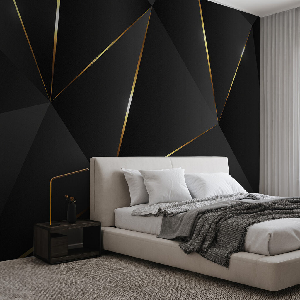Black facets, gold edges — interior 5