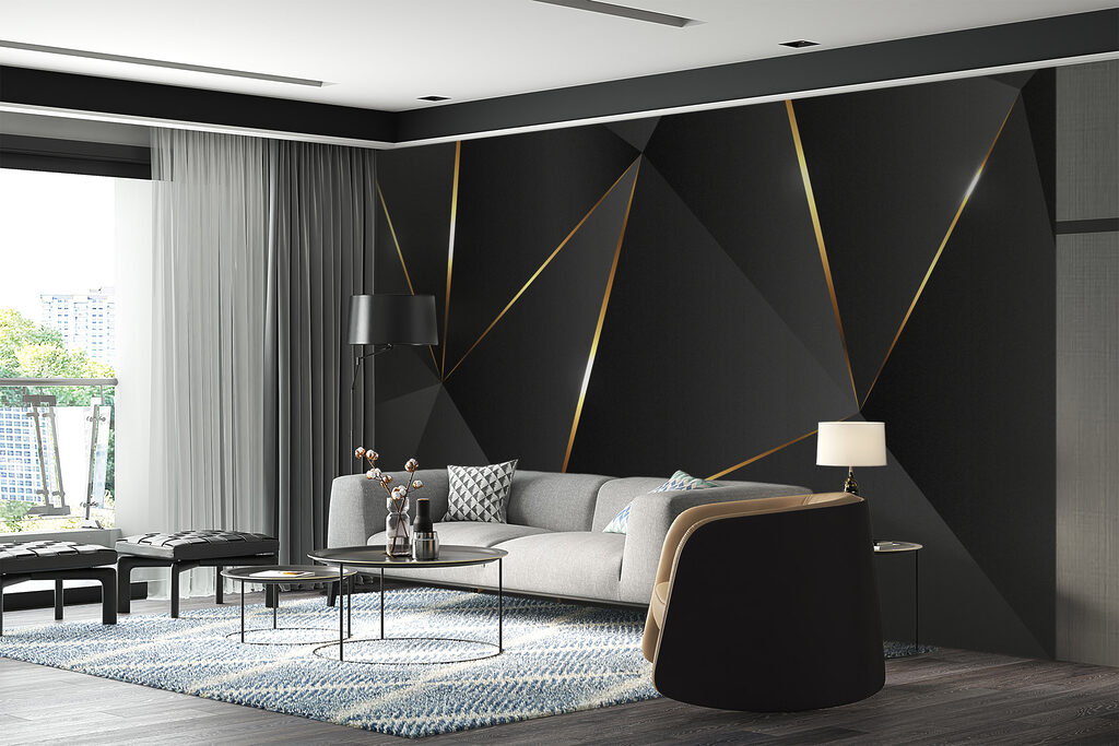 Black facets, gold edges — interior 6