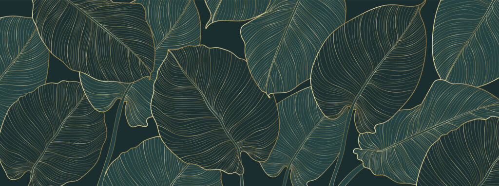 Gold leaf veins — full design