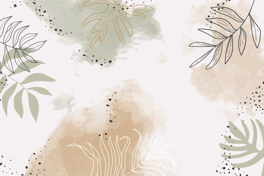 Leaf lines, soft colour — full design