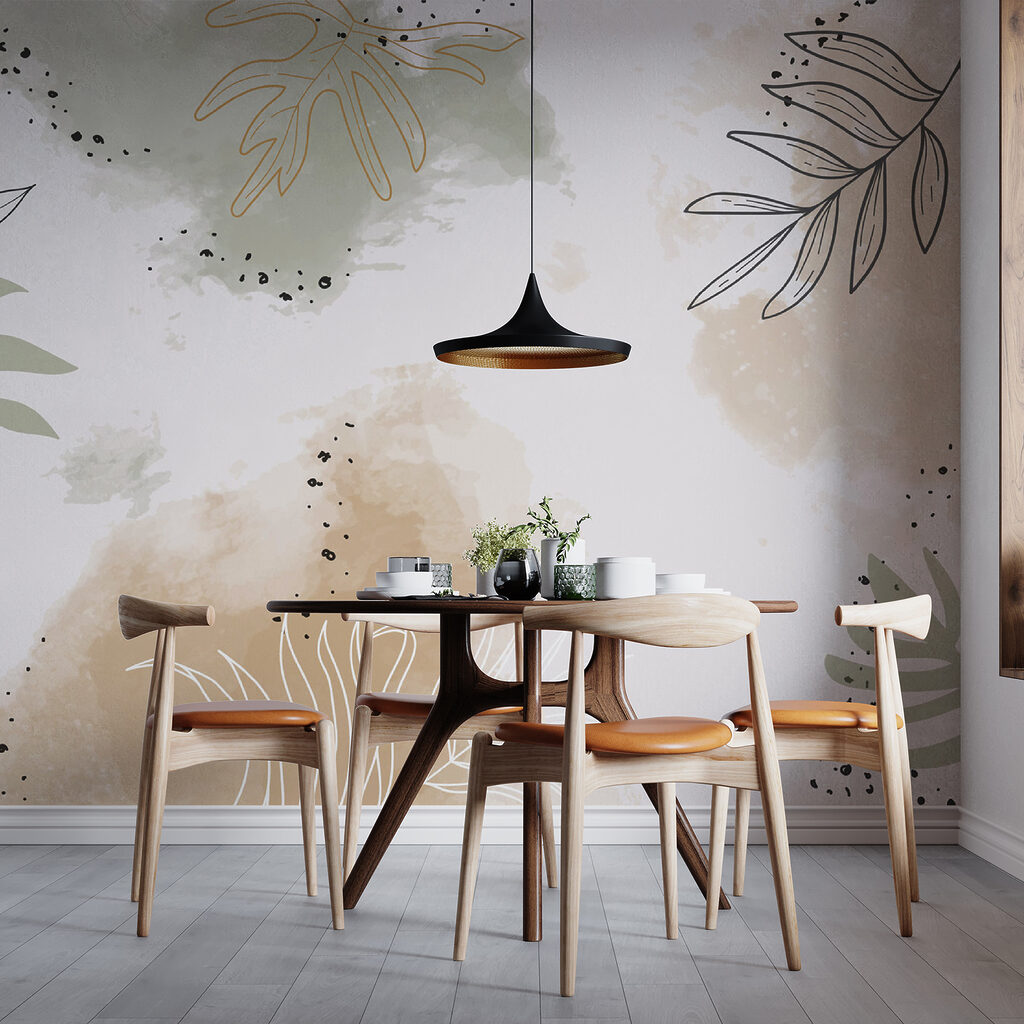 Leaf lines, soft colour — interior 4