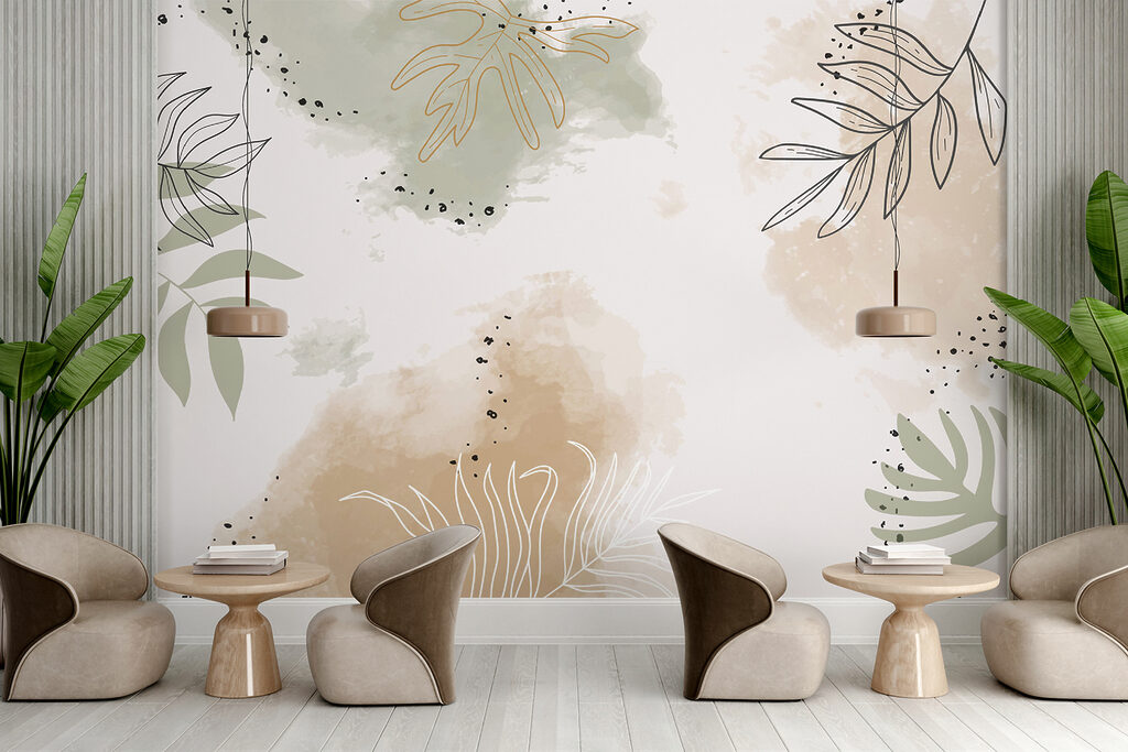 Leaf lines, soft colour — interior 5