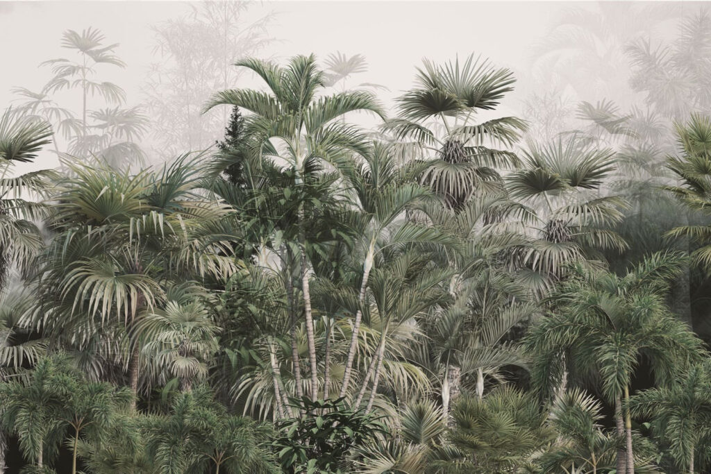 Palms above dense shrubs — full design