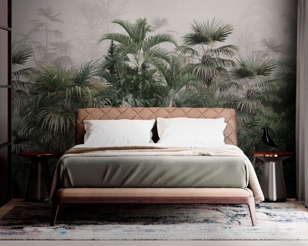 Palms above dense shrubs — interior 1