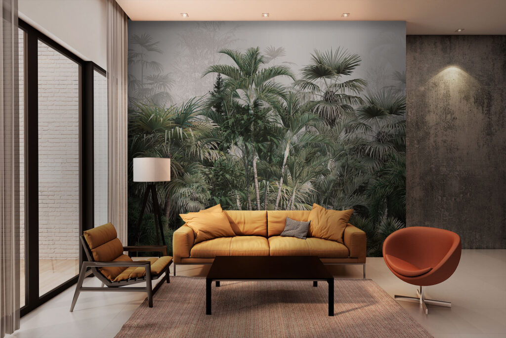 Palms above dense shrubs — interior 2