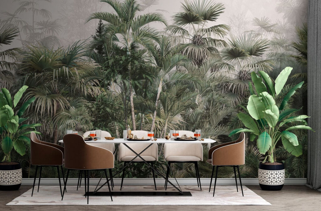 Palms above dense shrubs — interior 4