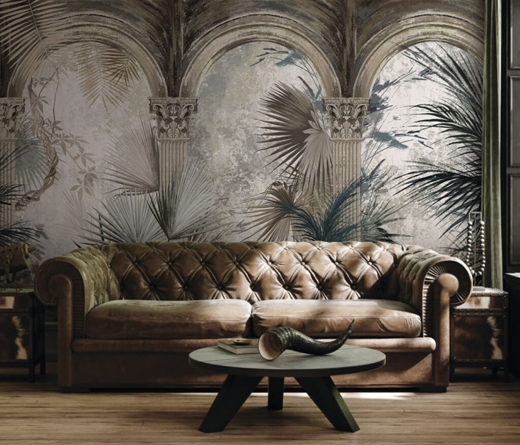 Palms before old arcades — interior 1