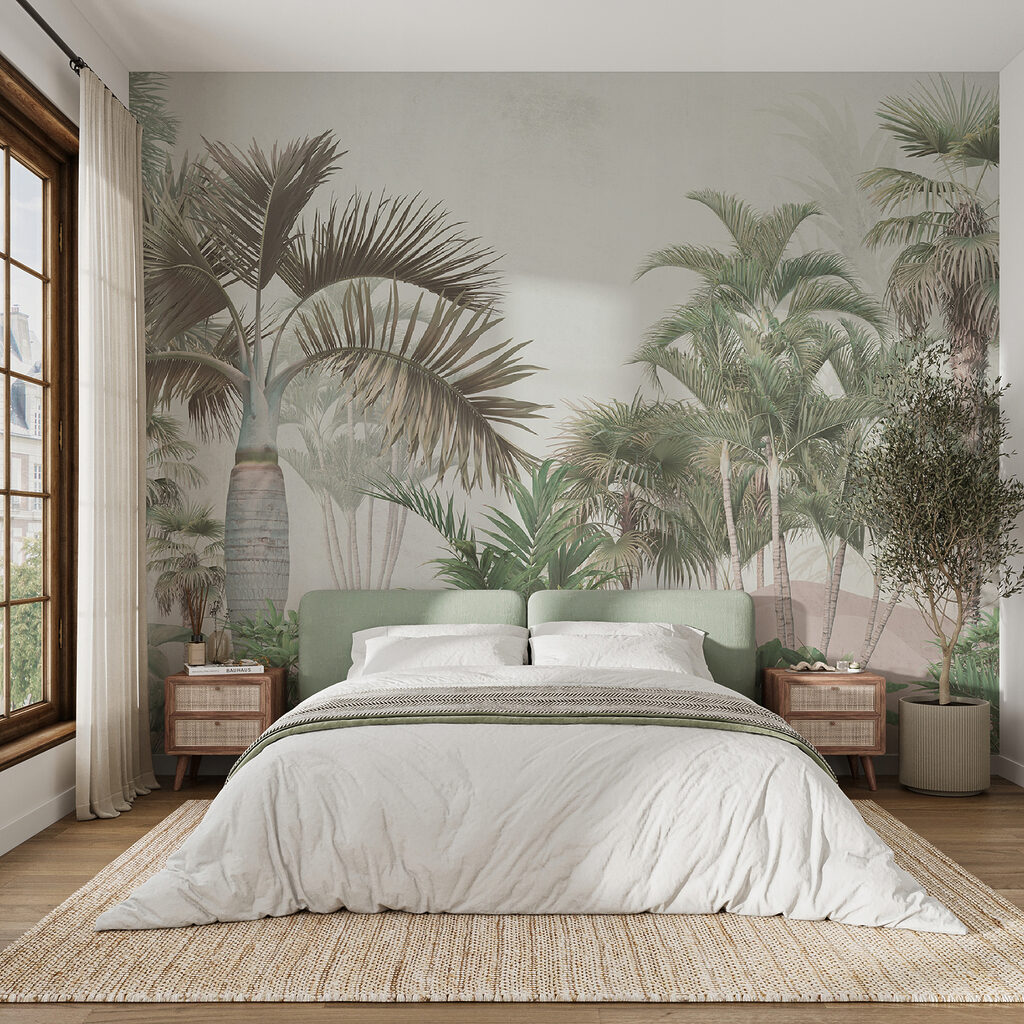 Tall palms in mist — interior 5