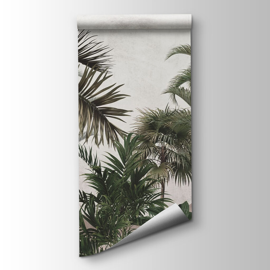 Tall palms in mist — product view