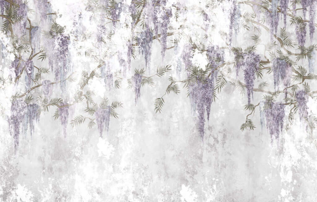 Hanging purple blossoms — full design
