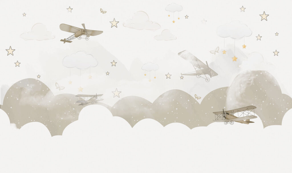 Planes above round clouds — full design