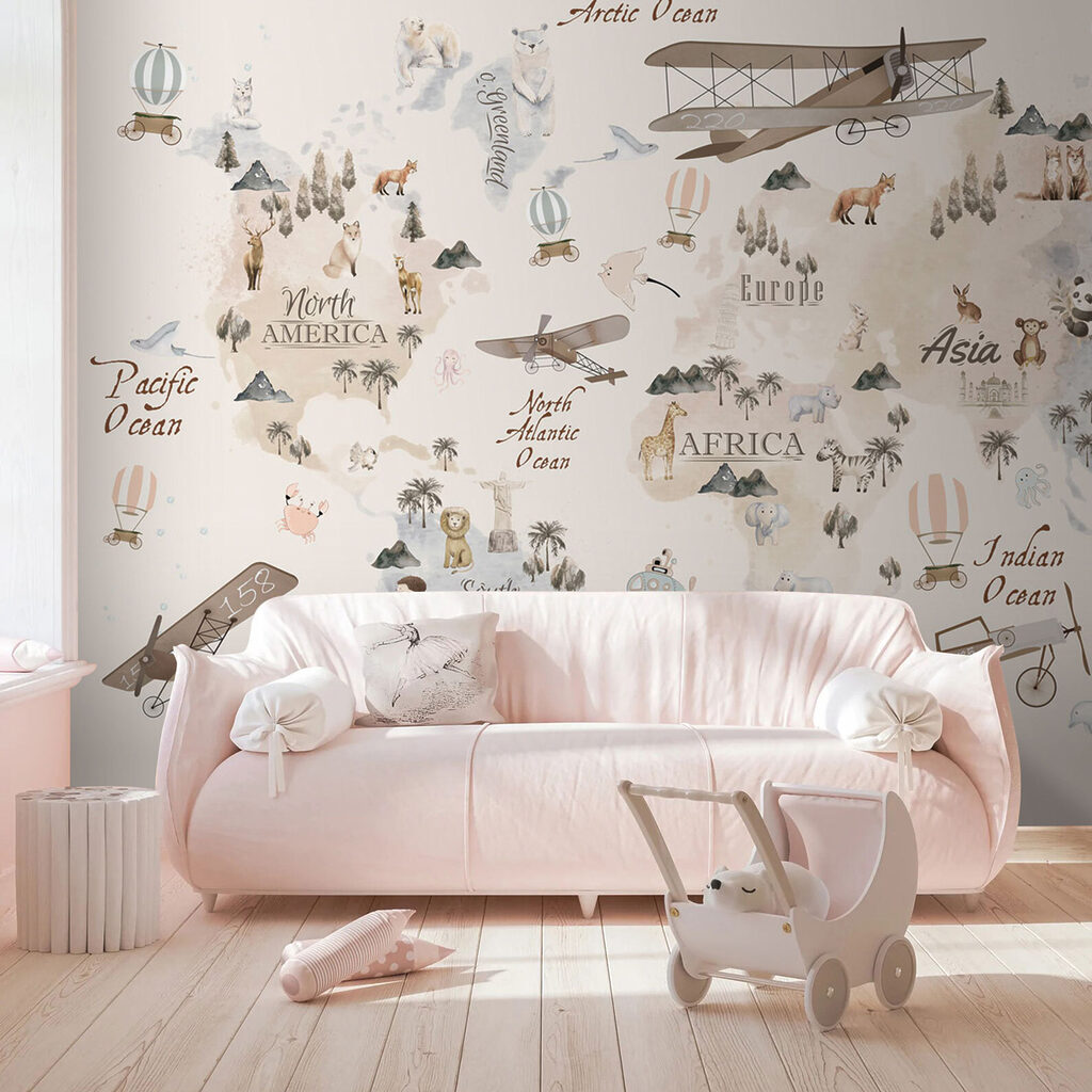 Animal map with aeroplanes — interior 5