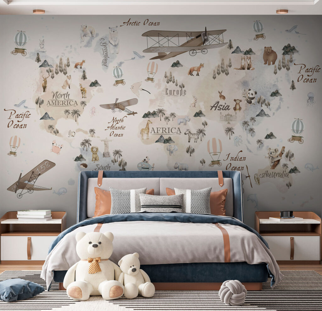 Animal map with aeroplanes — interior 2
