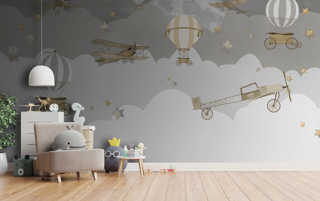 Balloons above grey clouds — interior 4