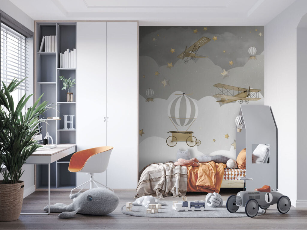 Balloons above grey clouds — interior 5